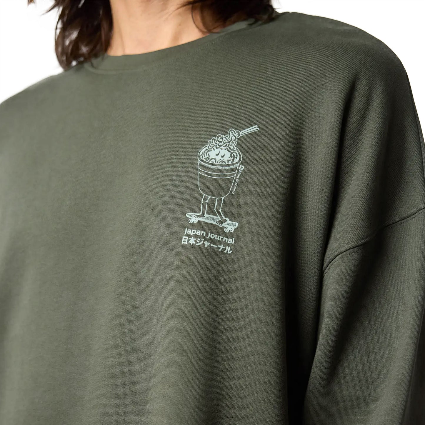 Blue Banana Ramen Crew Khaki  - AW25UG021RAMGR05