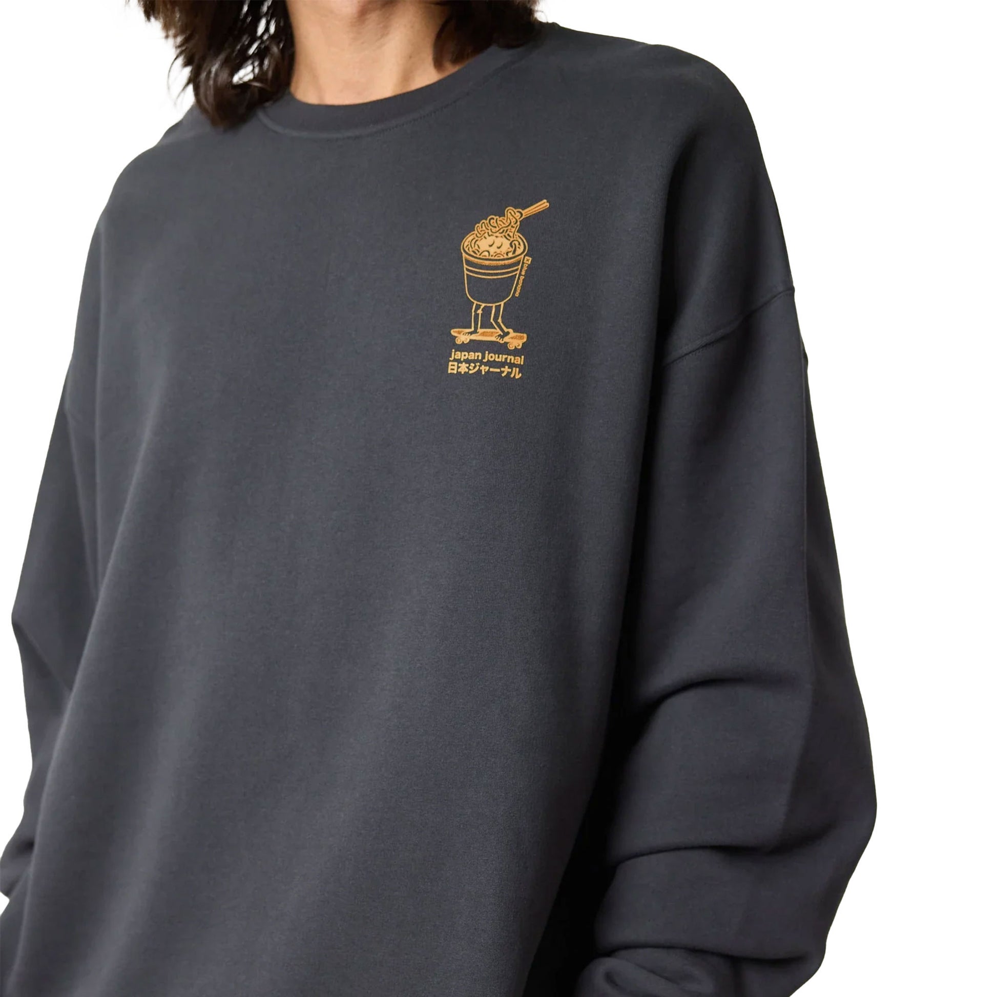 Blue Banana Ramen Crew Anthracite  - AW25UG021RAMGY01