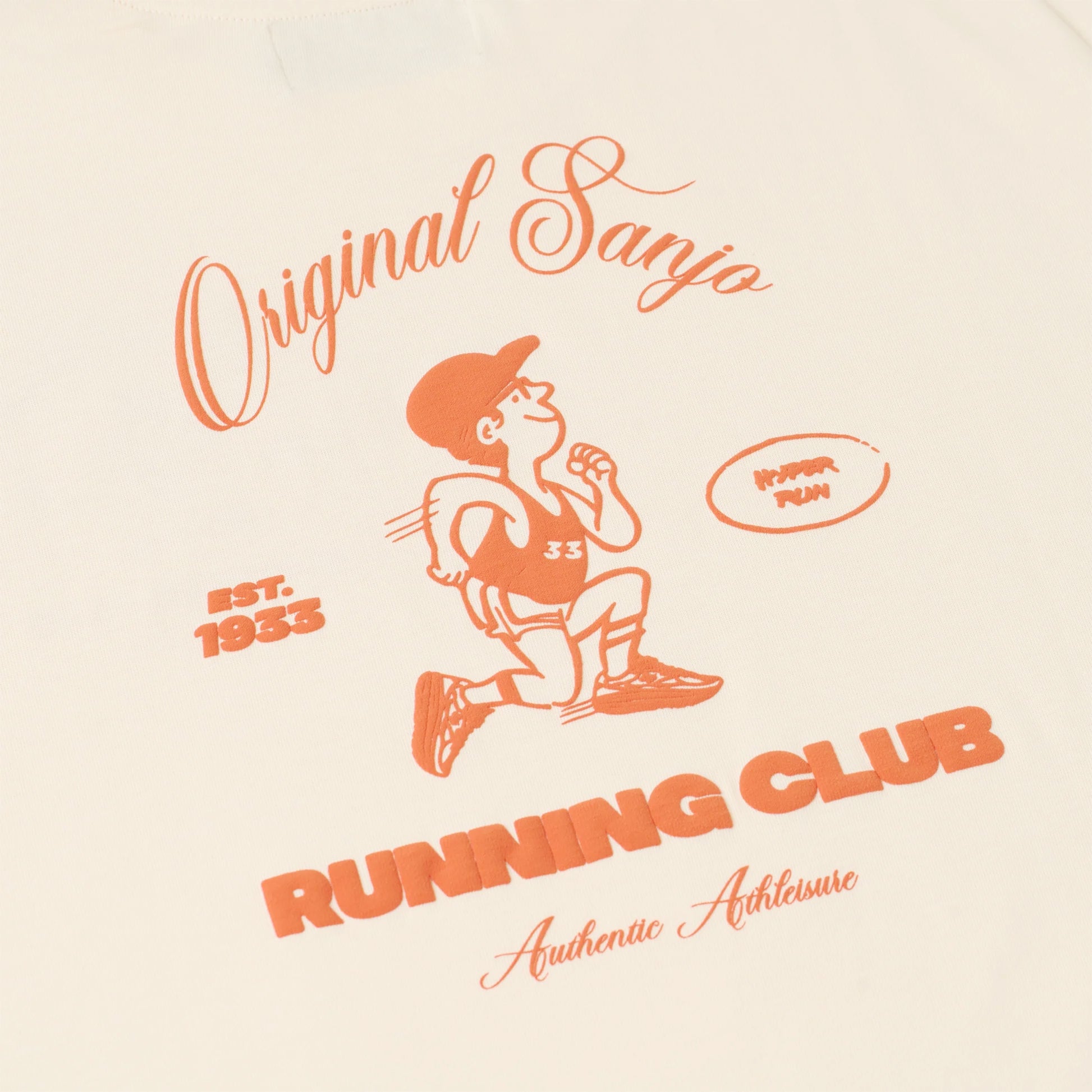 Sanjo Running Club T-Shirt Ecru  - AW25_1RC_003