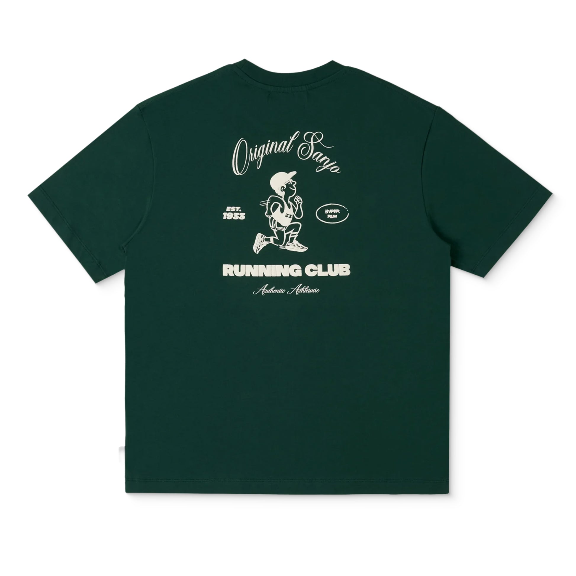 Sanjo Running Club T-Shirt Bottle Green  - AW25_1RC_013