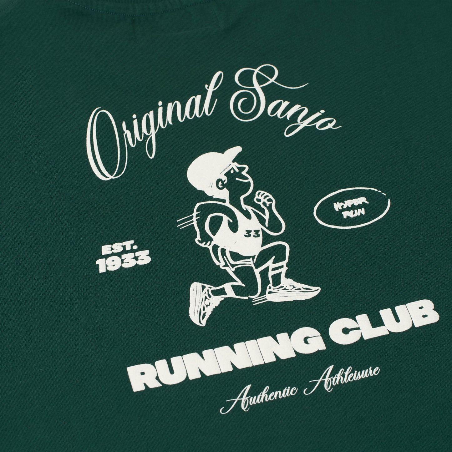 Sanjo Running Club T-Shirt Bottle Green  - AW25_1RC_013