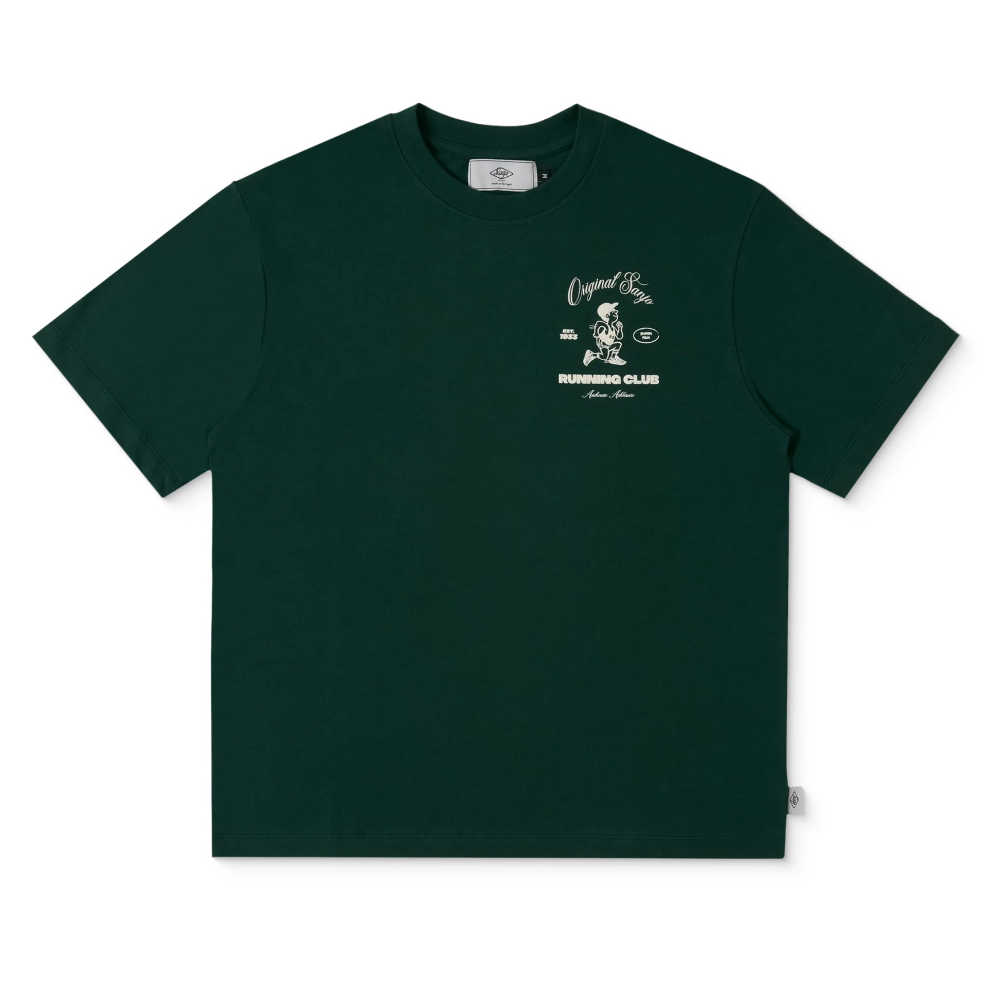 Sanjo Running Club T-Shirt Bottle Green  - AW25_1RC_013