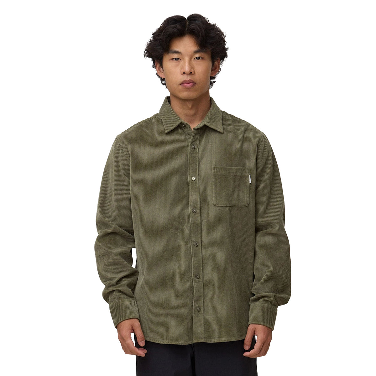 Blue Banana River Overshirt Olive Green  - AW26MG010RIVGR06