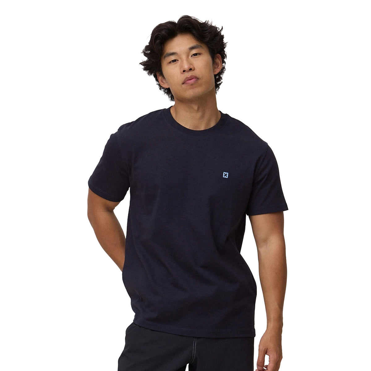 Blue Banana Logo Tee Navy  - AW26UG011LOGBL11