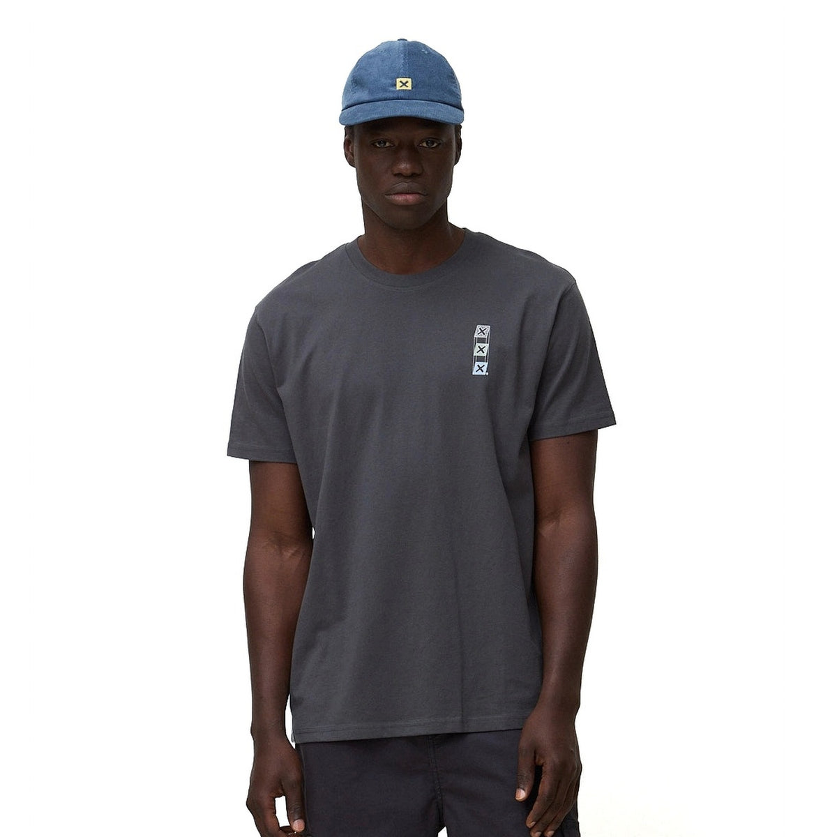 Blue Banana Map Tee Anthracite  - AW26UG011MAPGY01