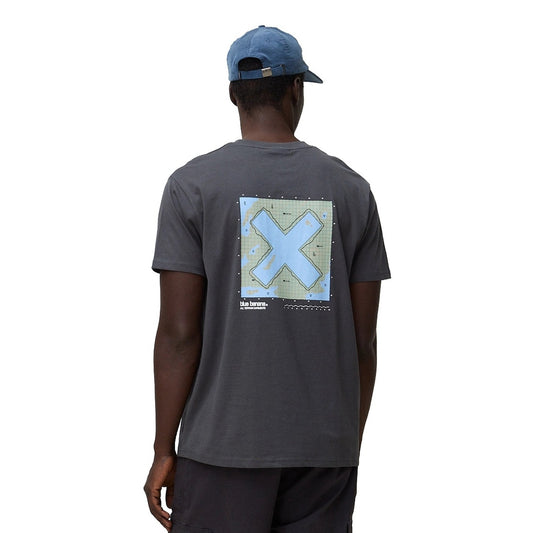 Blue Banana Map Tee Anthracite  - AW26UG011MAPGY01