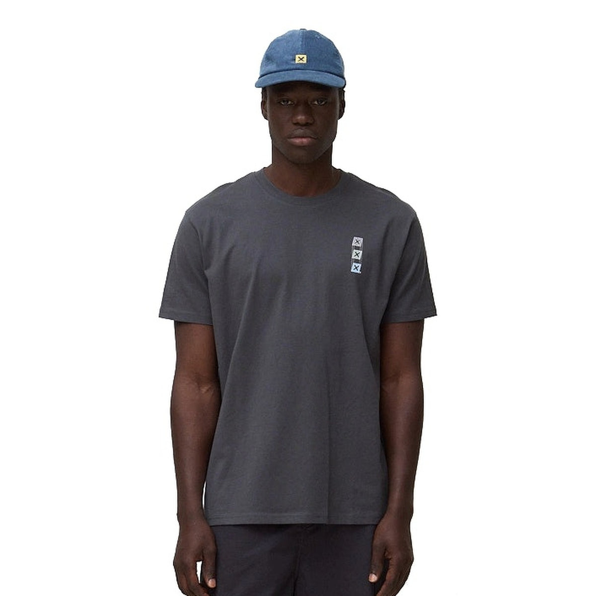 Blue Banana Map Tee Anthracite  - AW26UG011MAPGY01