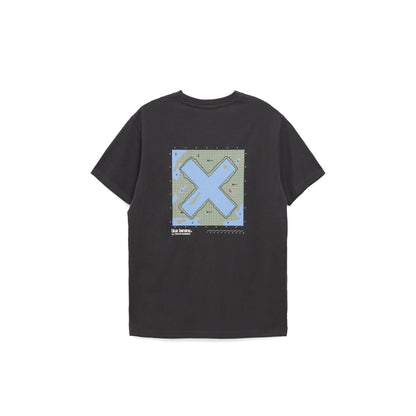 Blue Banana Map Tee Anthracite  - AW26UG011MAPGY01