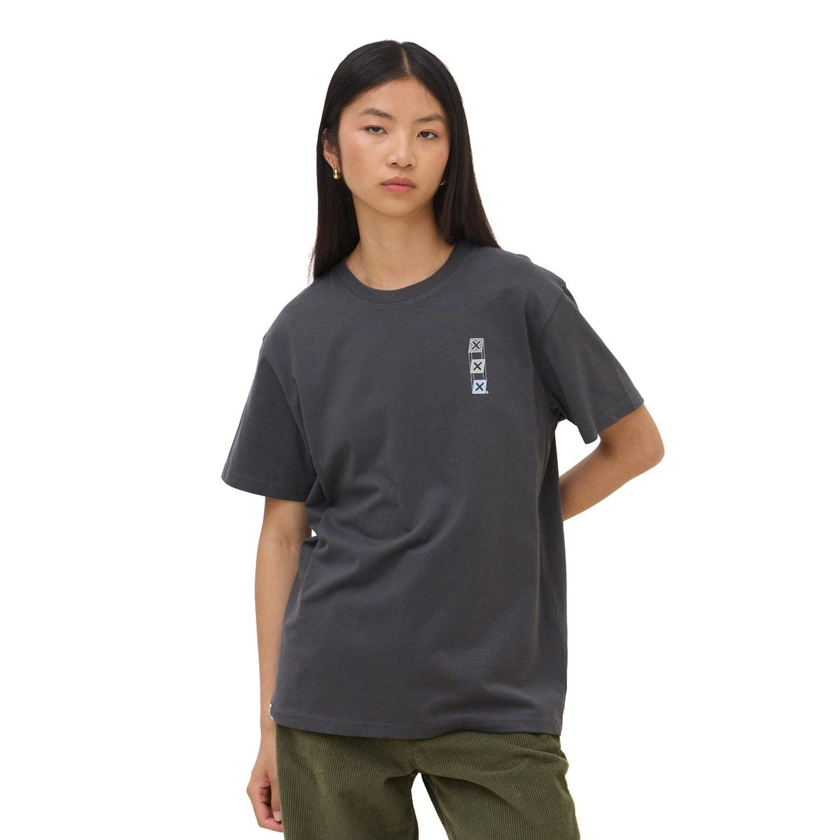 Blue Banana Map Tee Anthracite  - AW26UG011MAPGY01