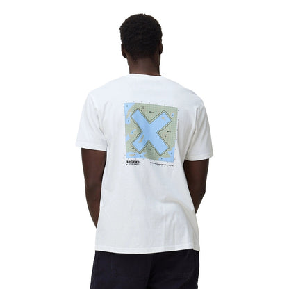 Blue Banana Map Tee White  - AW26UG011MAPWH00