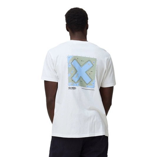 Blue Banana Map Tee White  - AW26UG011MAPWH00