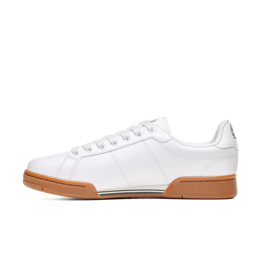Fred Perry B722 Leather Snow White/Field Green  - B6311-T36