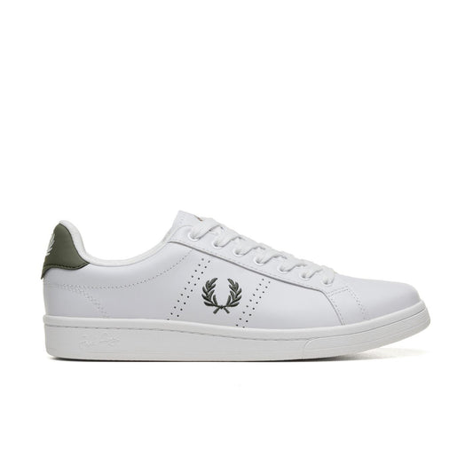 Fred Perry B721 White/Laurel Wreath Green  - B6312-W20