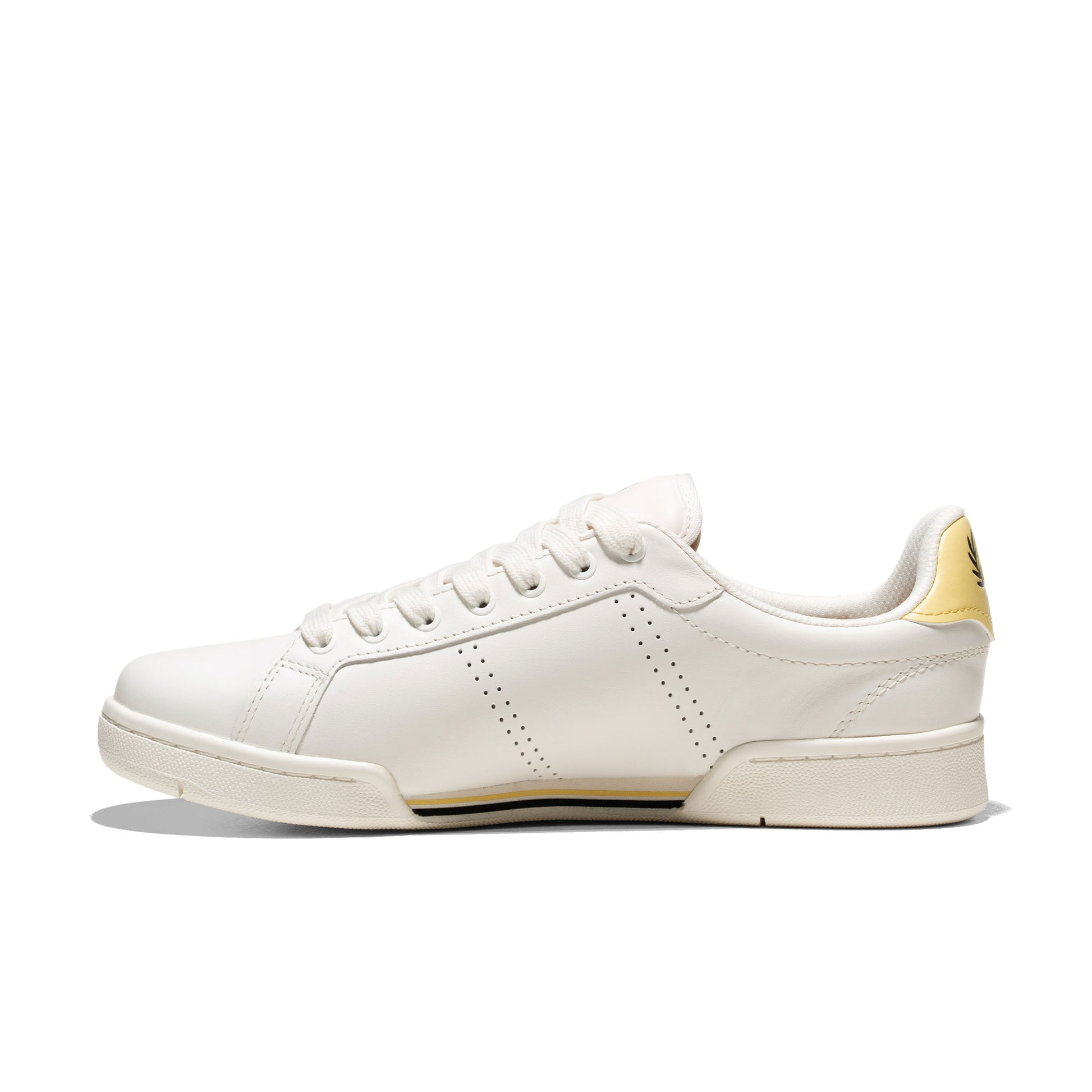 Fred Perry B722 Leather/Branded Snow White  - B8313-303