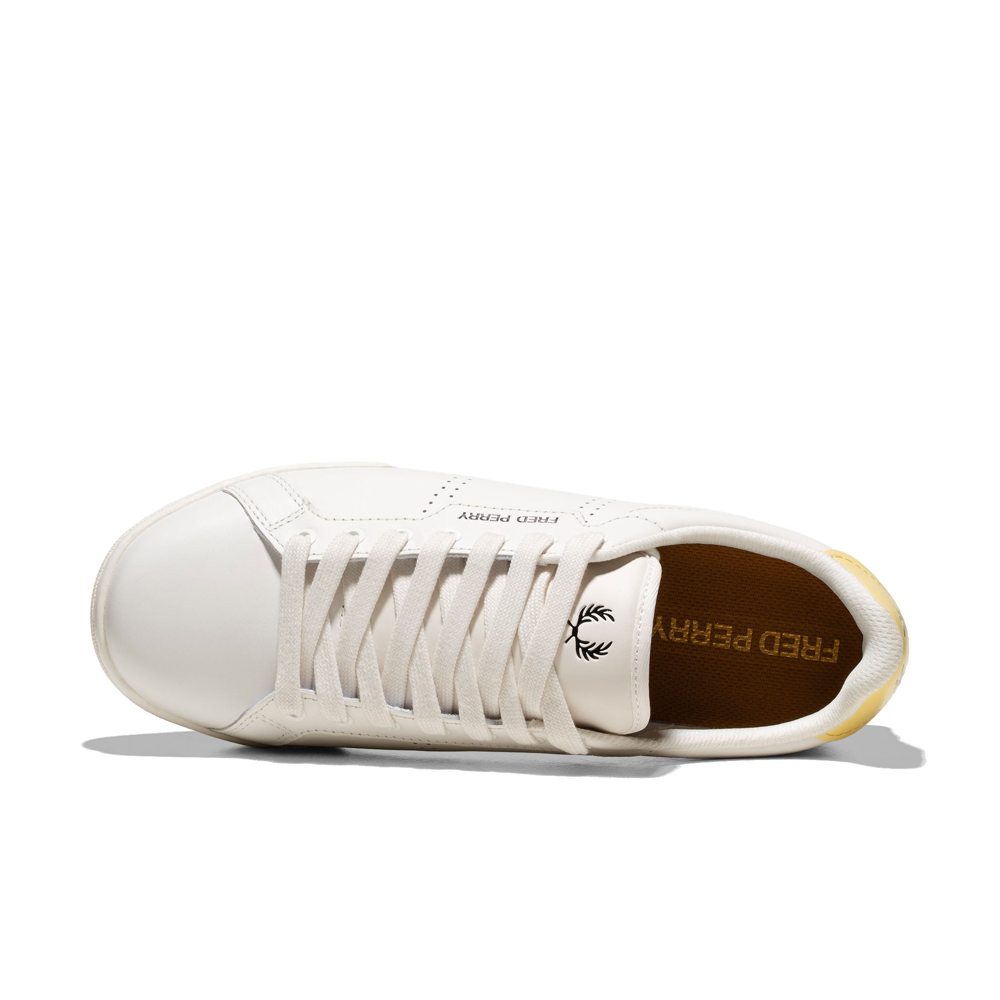Fred Perry B722 Leather/Branded Snow White  - B8313-303