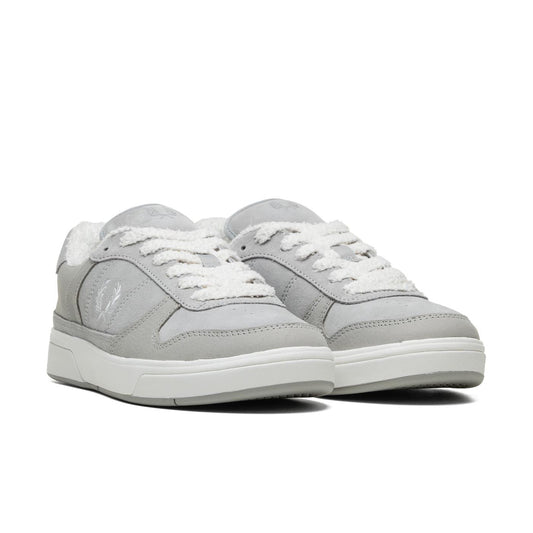 Fred Perry B300 Textured Nubuck/Suede Limestone/Snow White  - B8322-X41