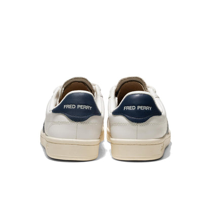 Fred Perry B721 Leather Perf/Branded Snow White/Snow White  - B9304-303