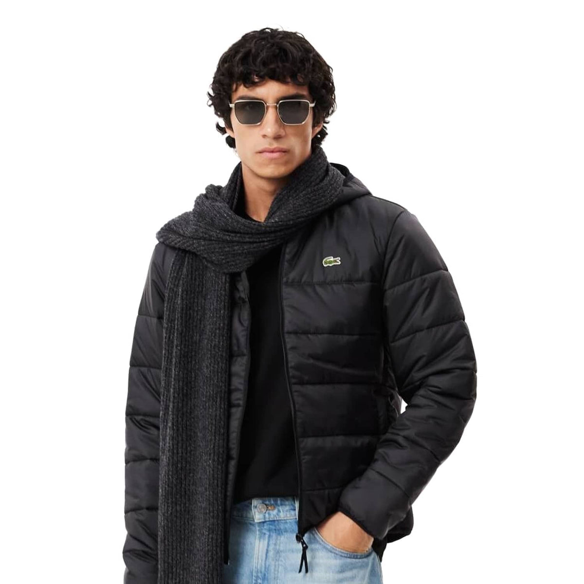 Lacoste Lightweight Colorblock Puffed Jacket Black/Black  - BH6763-C31