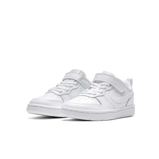 Nike Court Borough Low 2 (PS) White/White-White  - BQ5451-100