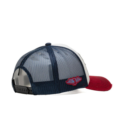 Von Dutch Legends Never Die Trucker Cap White/Burgundy/Navy  - CAS-WB07