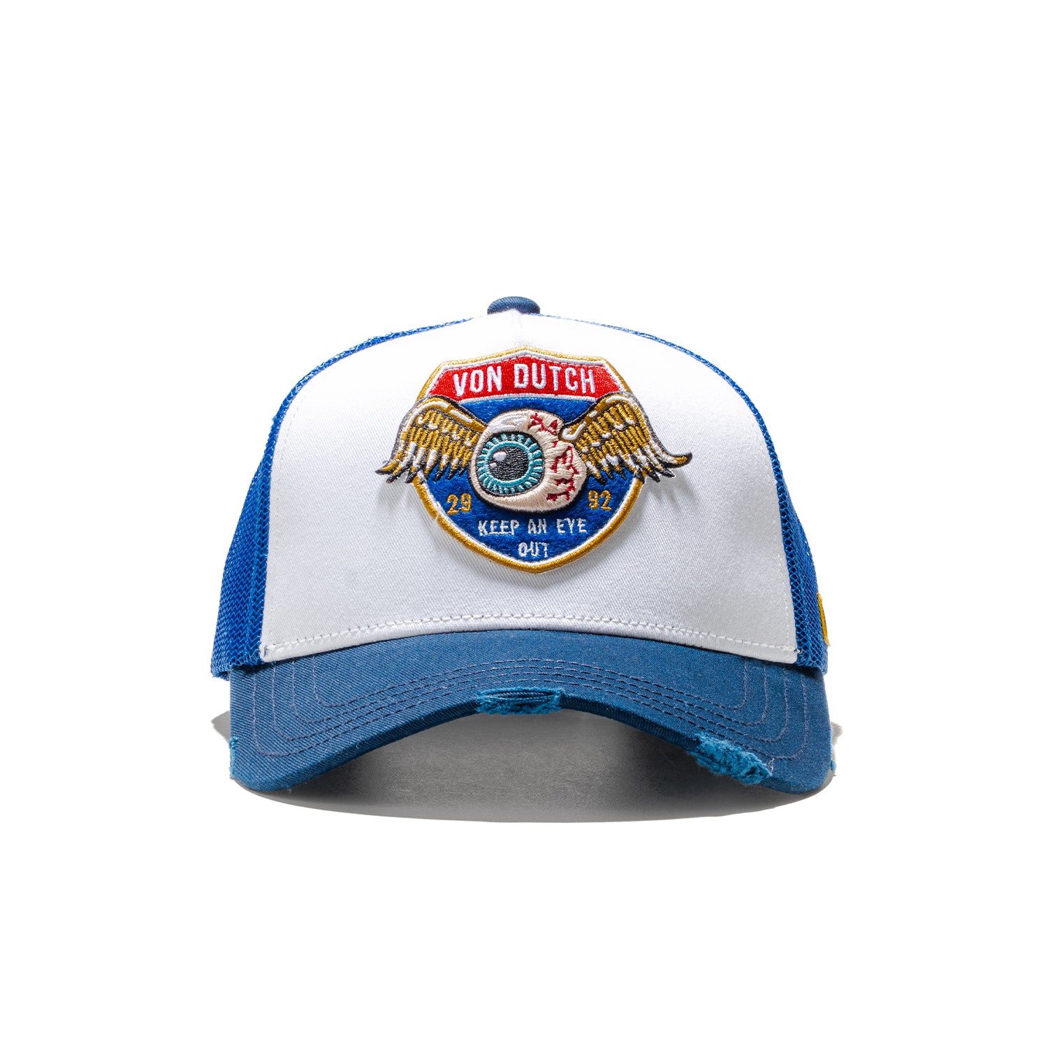 Von Dutch Trucker Cap White/Royal  - CAS1_HIG1