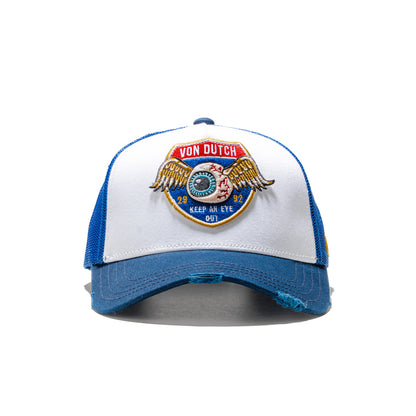 Von Dutch Trucker Cap White/Royal  - CAS1_HIG1