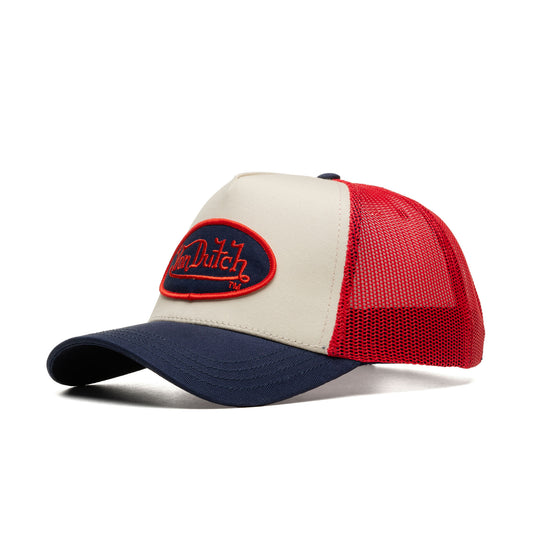 Von Dutch Snapback Cap Sand/Navy/Burgundy