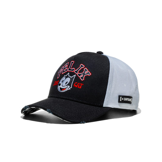 Capslab Felix The Cat Trucker Cap Black/White  - CL_FLX1_1_PCT_FEL