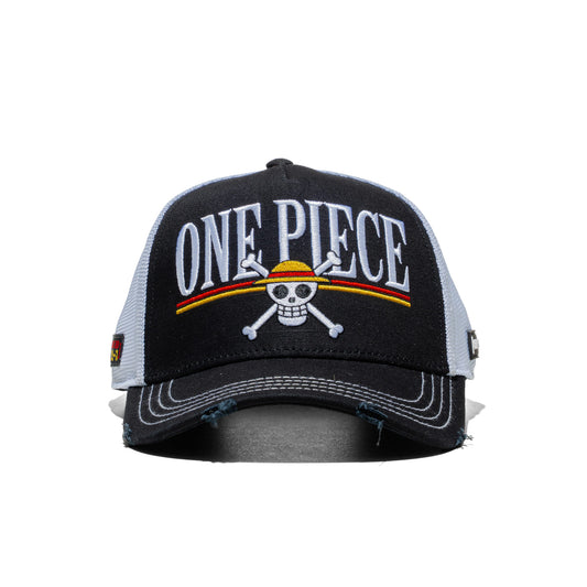 Capslab One Piece Logo Trucker Cap Black/White  - CL_OP8_1_PCT_ONE