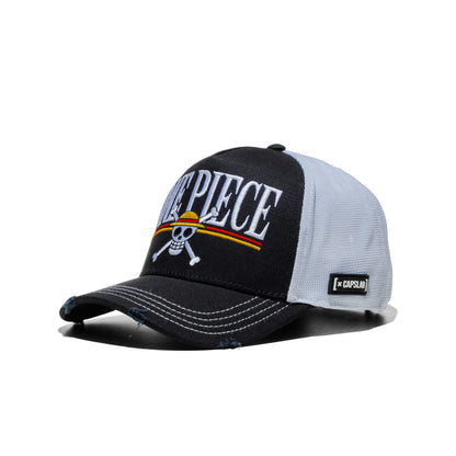 Capslab One Piece Logo Trucker Cap Black/White  - CL_OP8_1_PCT_ONE