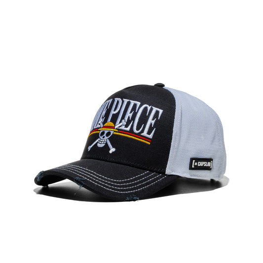 Capslab One Piece Logo Trucker Cap Black/White  - CL_OP8_1_PCT_ONE