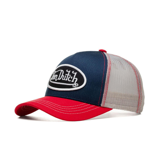 Von Dutch Trucker Cap Navy/Red/Grey  - COL-MAR