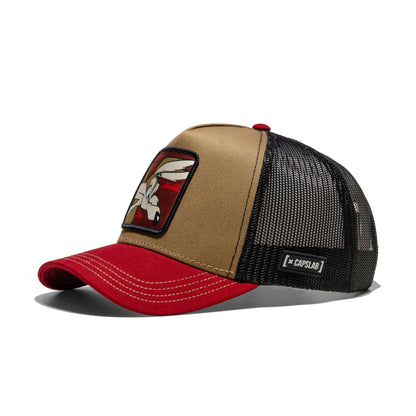 Capslab Looney Tunes Wile E. Coyote Trucker Cap Orange/Red  - COY2