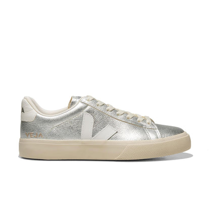 Veja Campo Chromefree Leather Silver/White  - CP0502684