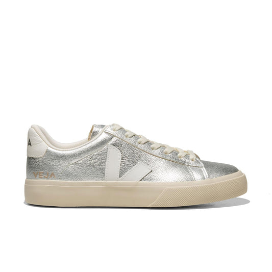 Veja Campo Chromefree Leather Silver/White  - CP0502684