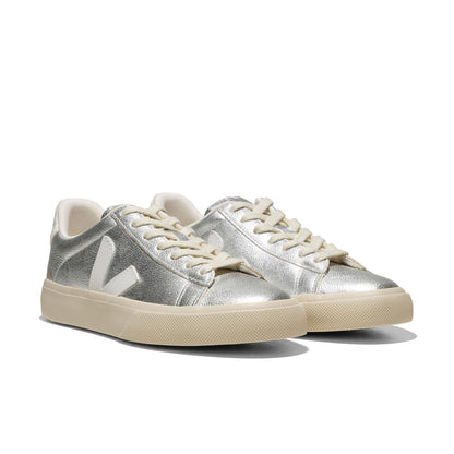 Veja Campo Chromefree Leather Silver/White  - CP0502684