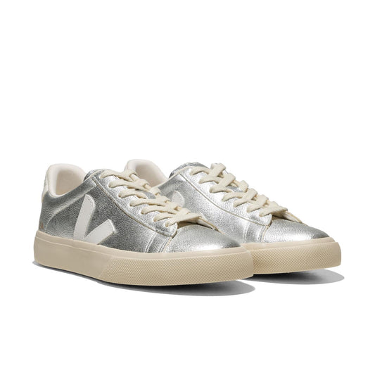 Veja Campo Chromefree Leather Silver/White  - CP0502684