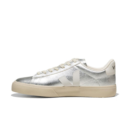 Veja Campo Chromefree Leather Silver/White  - CP0502684