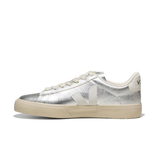 Veja Campo Chromefree Leather Silver/White  - CP0502684