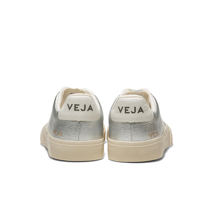 Veja Campo Chromefree Leather Silver/White  - CP0502684