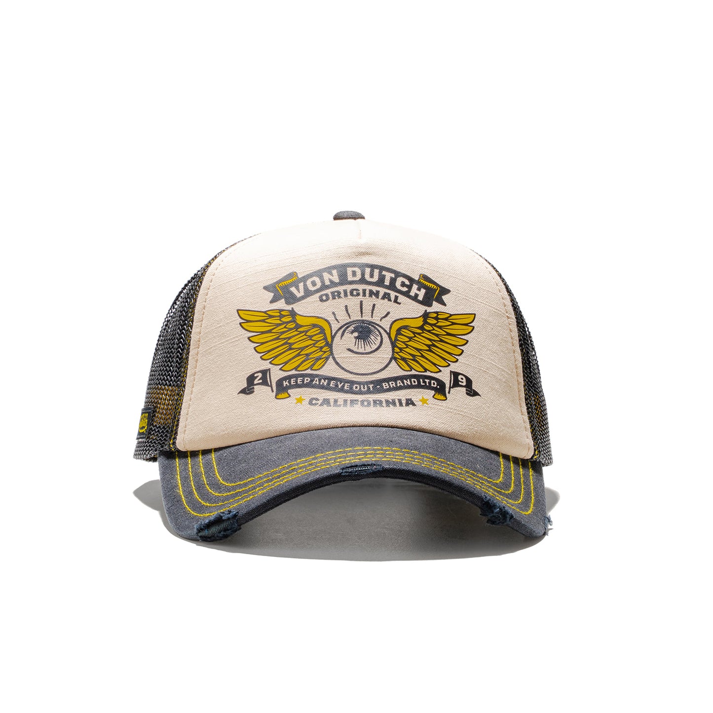 Von Dutch Trucker Cap Beige/Black  - CREW15