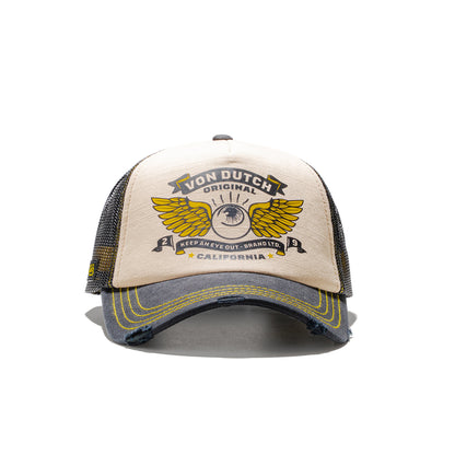 Von Dutch Trucker Cap Beige/Black  - CREW15
