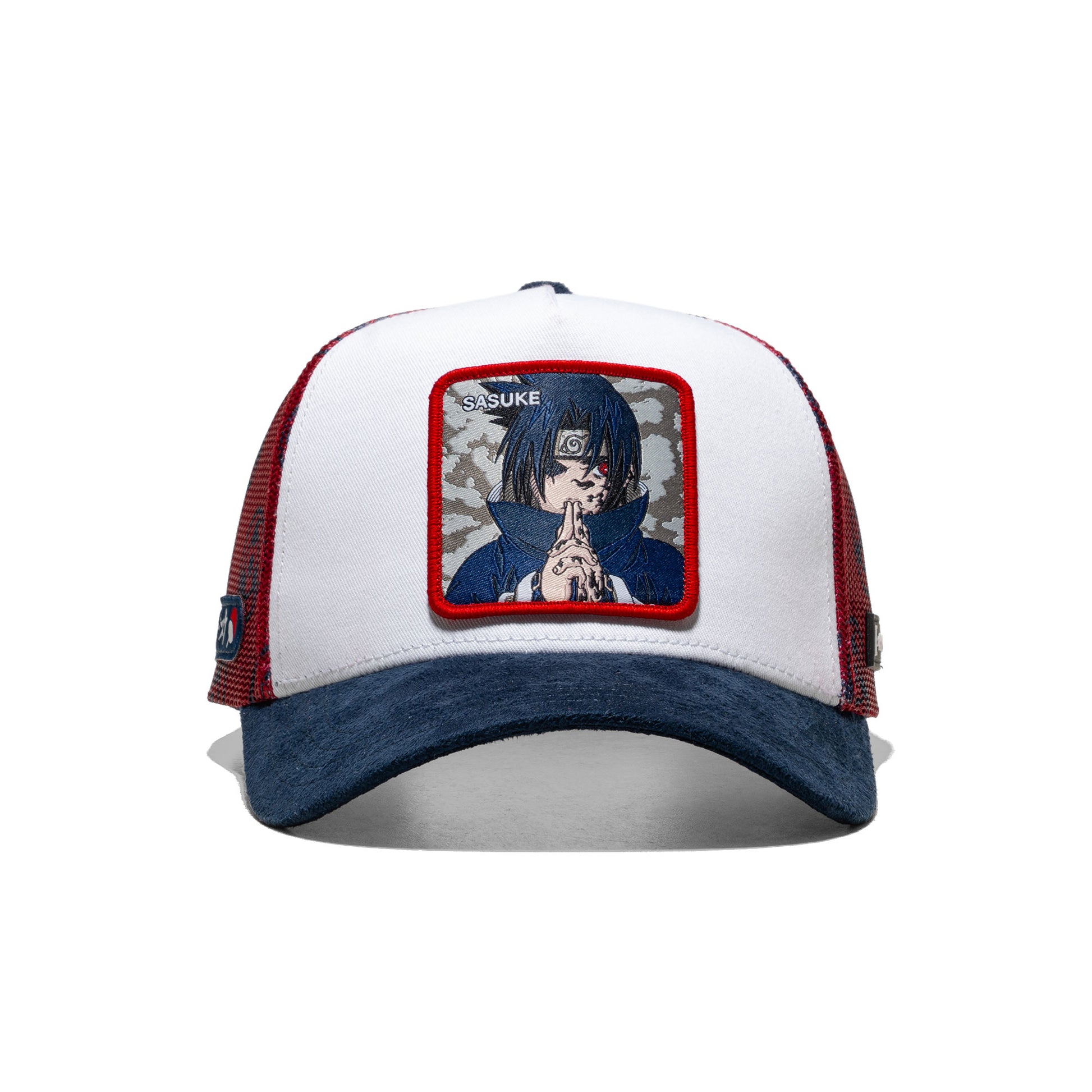 Capslab Naruto Shippuden Sasuke Trucker Cap White/Red/Navy  - CT-SHA