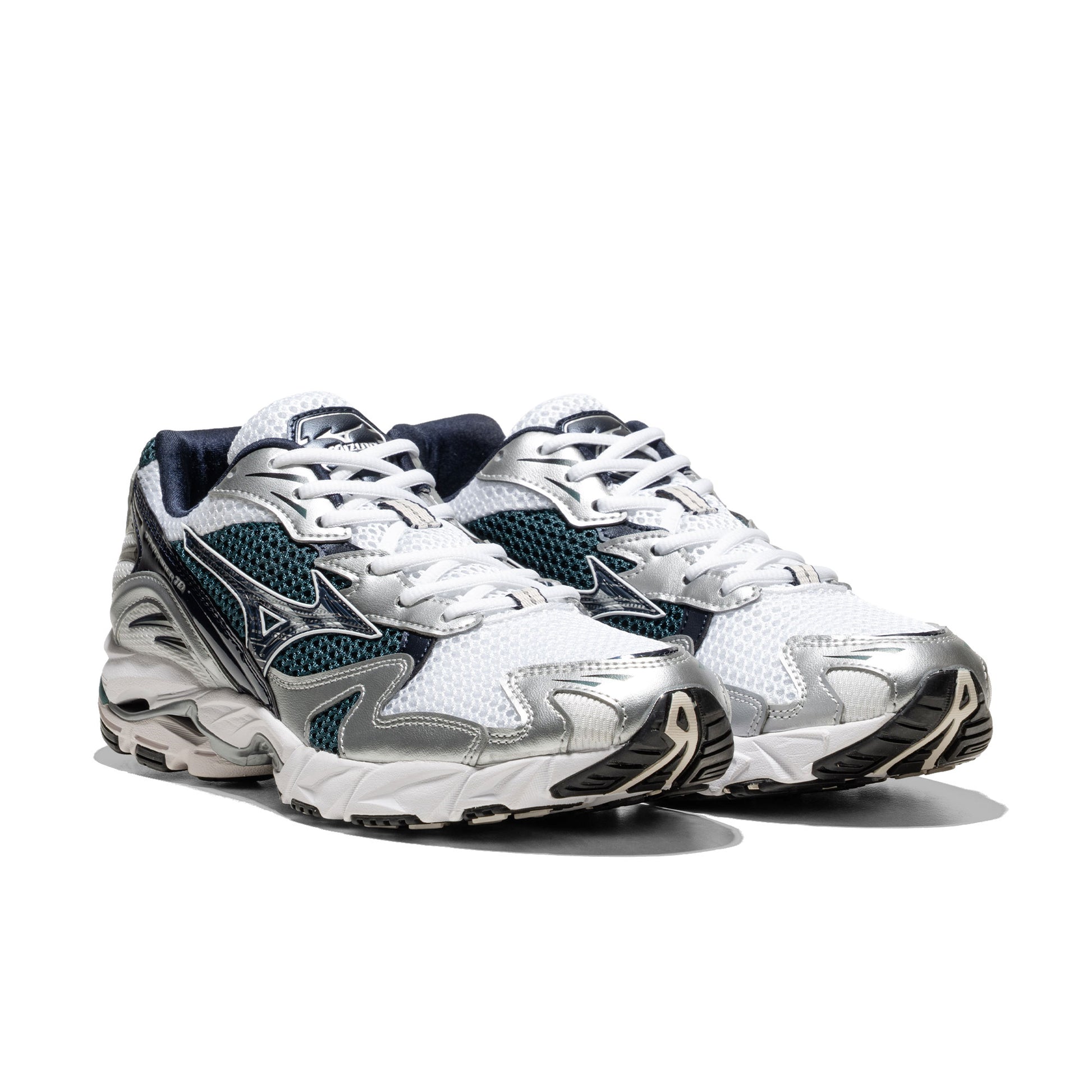 Mizuno Wave Rider 10 White/Baritone Blue/Deep Teal  - D1GA2104-15