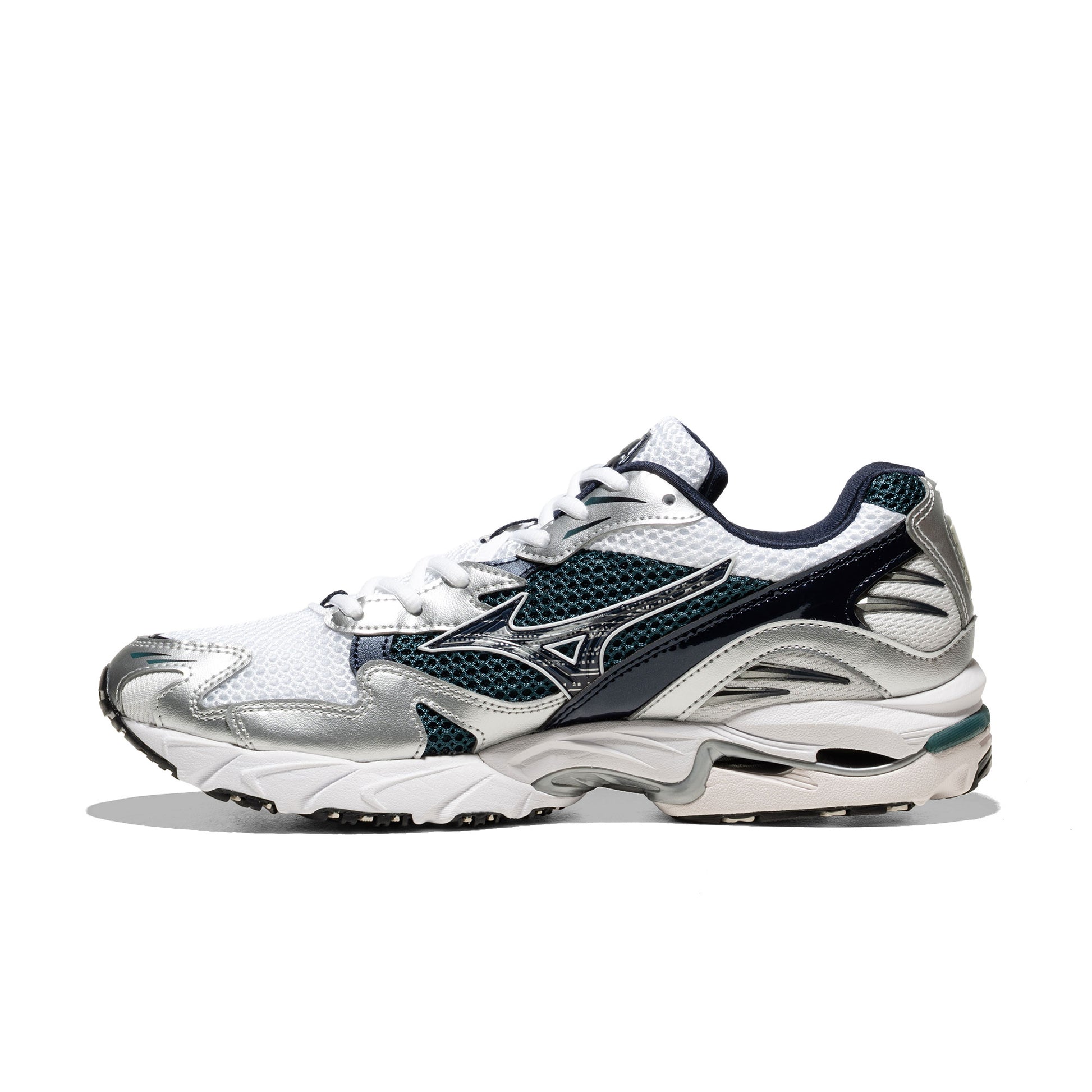 Mizuno Wave Rider 10 White/Baritone Blue/Deep Teal  - D1GA2104-15