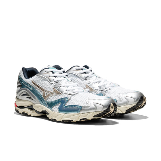 Mizuno Wave Rider 10 White/Vintage Khaki/Reef Waters  - D1GA2431-15