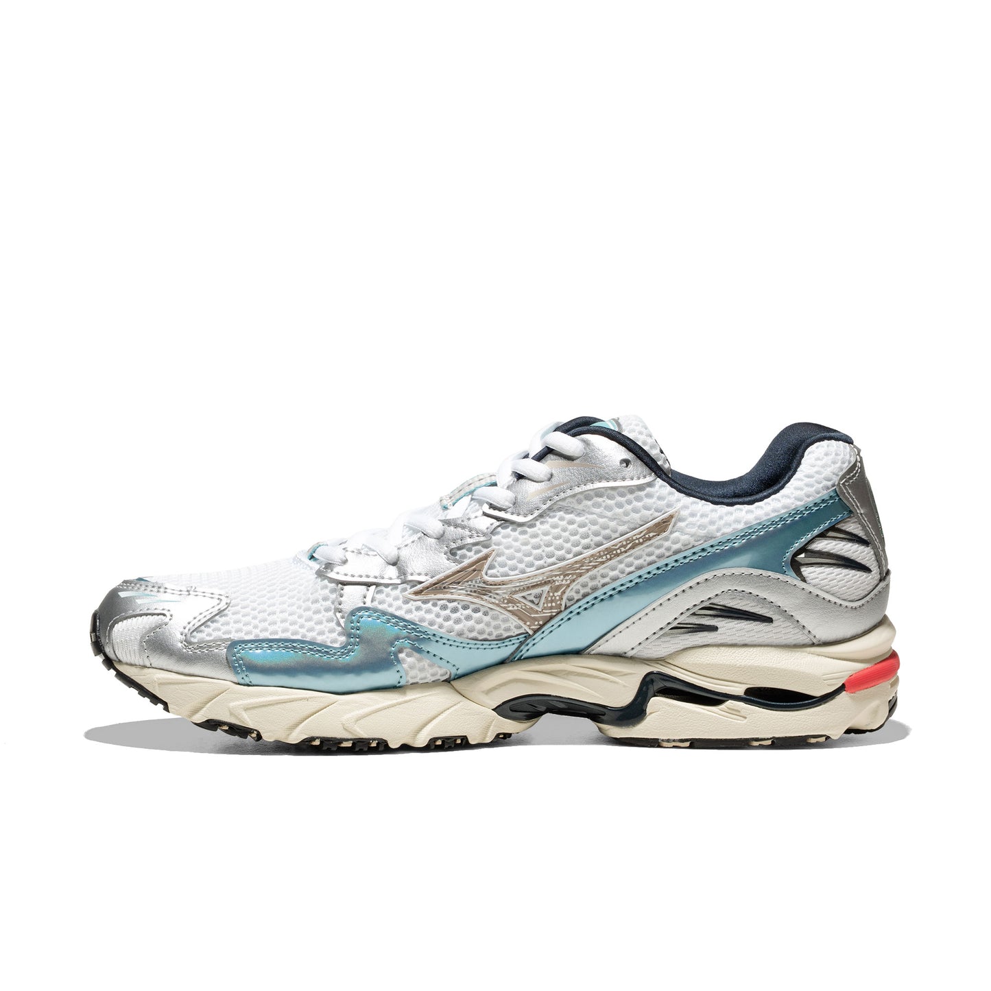 Mizuno Wave Rider 10 White/Vintage Khaki/Reef Waters  - D1GA2431-15