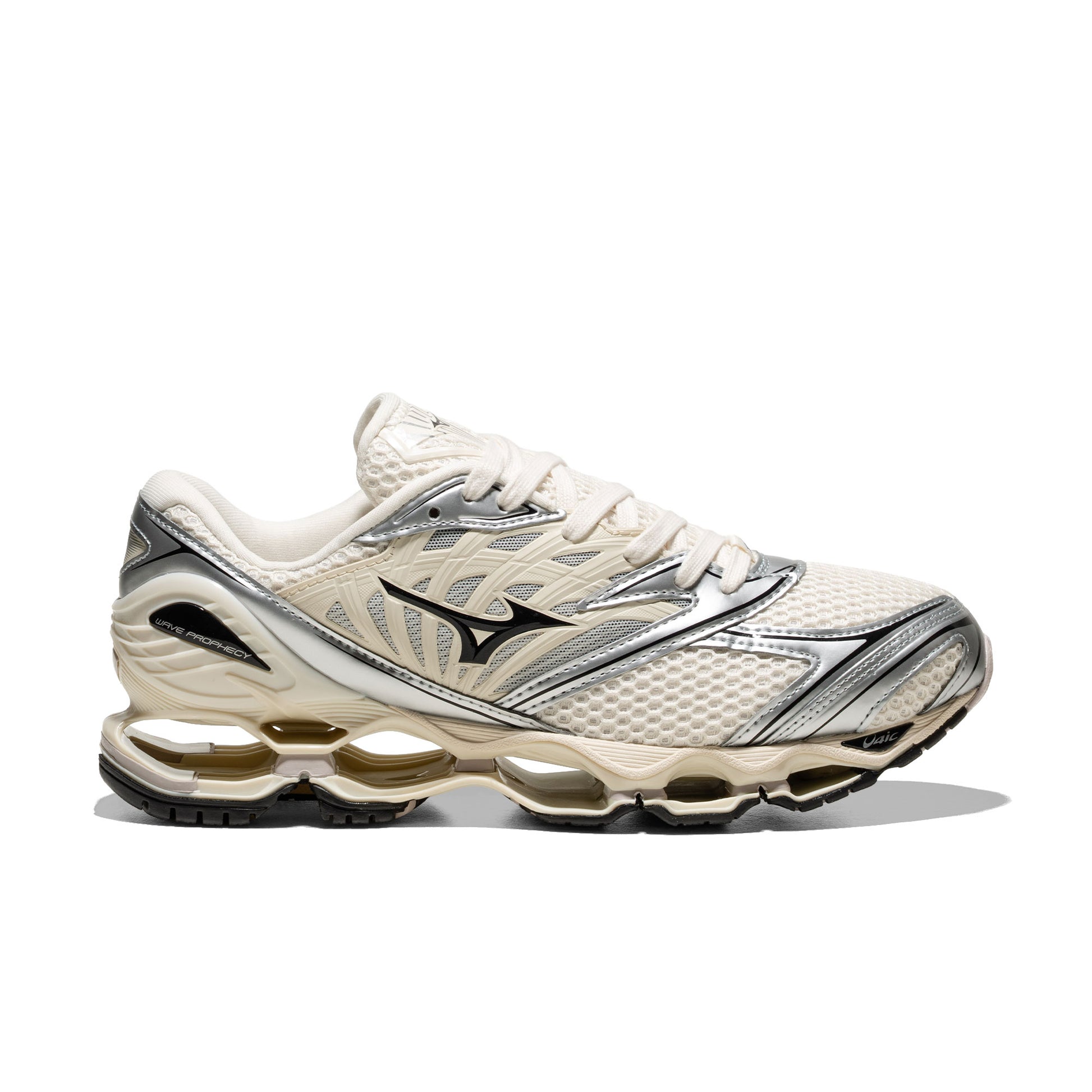 Mizuno Wave Prophecy LS Pristine/Black/Silver  - D1GA2511-01