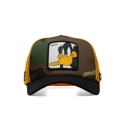 Capslab Looney Tunes Daffy Duck Trucker Camo/Black/Yellow  - DAF4
