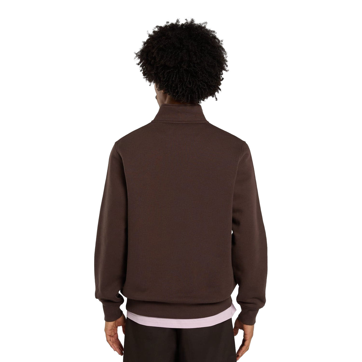 Dickies Oakport Quarter Zip Sweat Chocolate Brown